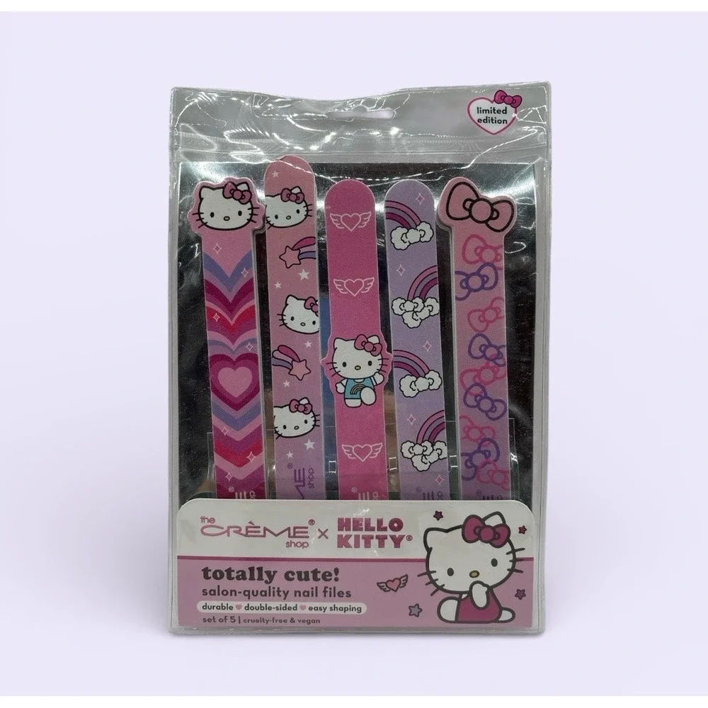 The Creme Shop HELLO KITTY Totally Cute! Set of (5) Nail Files LTD ED Sanrio NEW